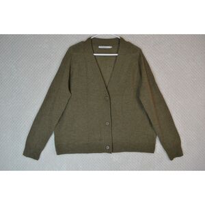 Harper Lane Women's XXL Green Cashmere Cardigan